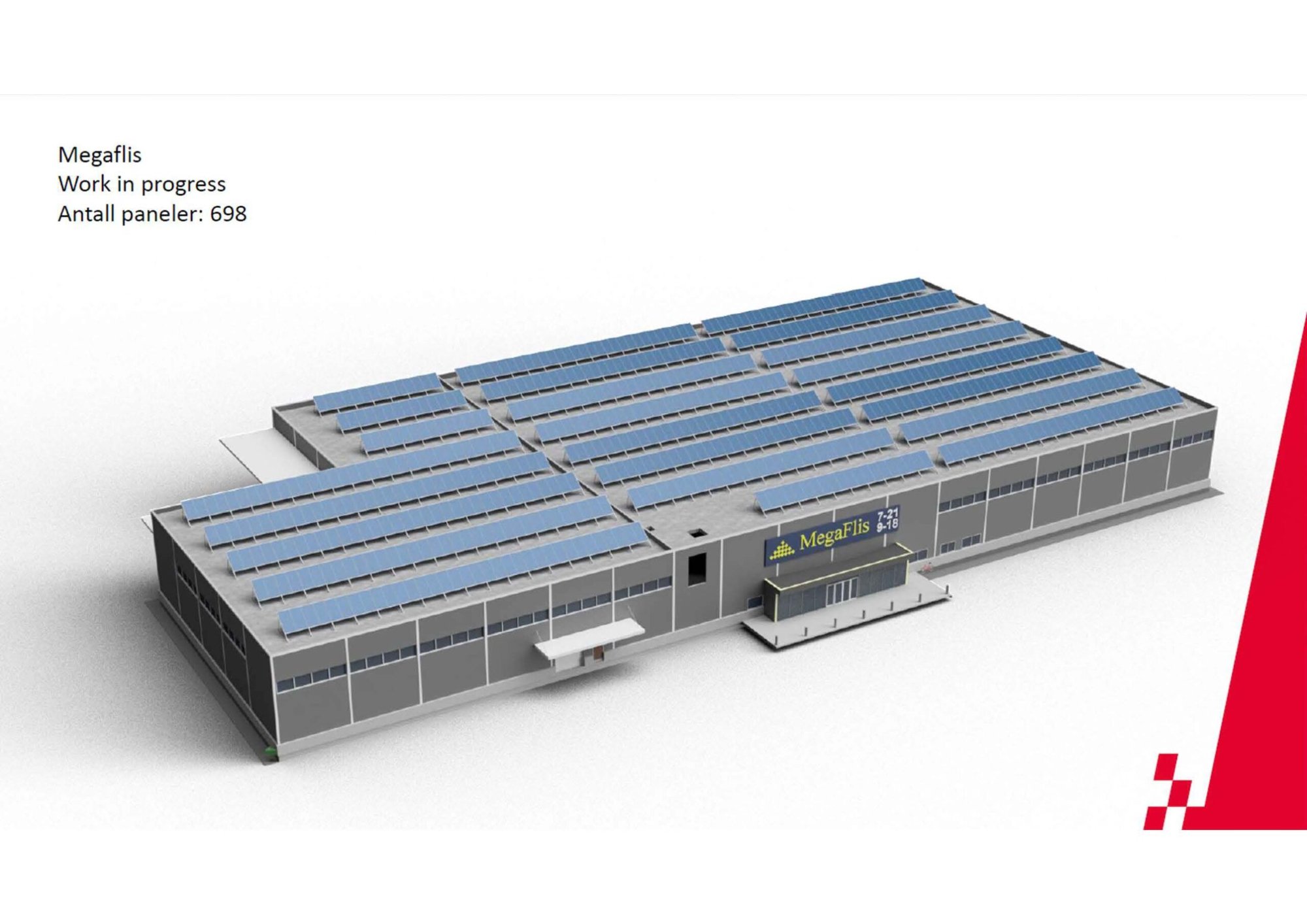 Byggmax — 458 solcellepaneler