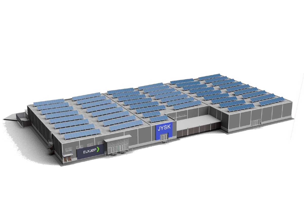 Elkjøp / JYSK — 674 solcellepaneler