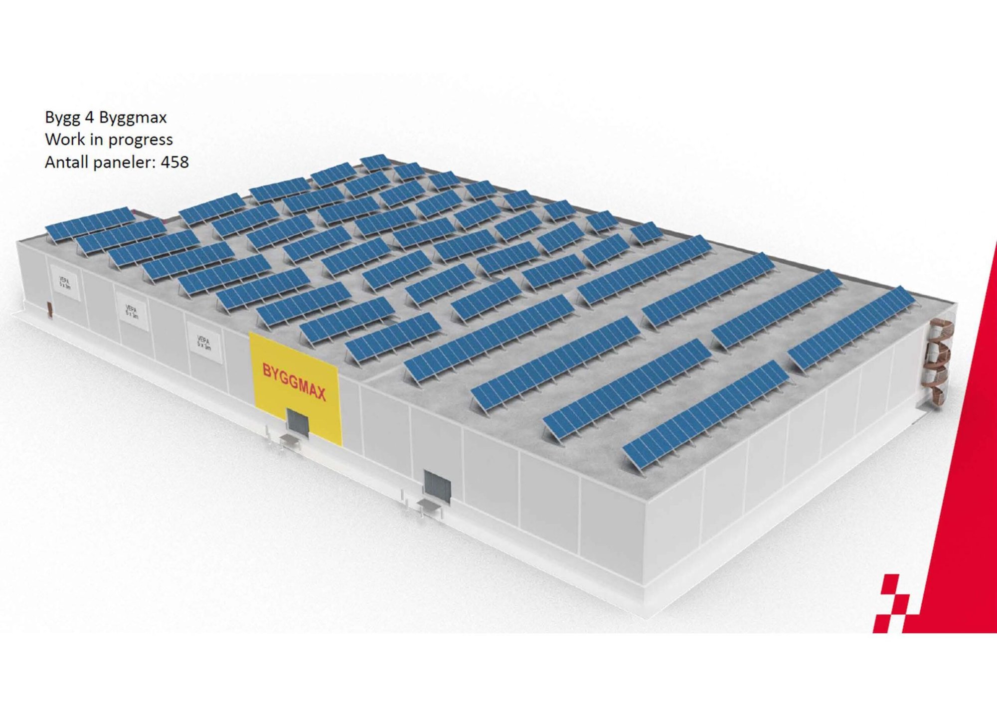 Megaflis — 698 solcellepaneler